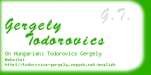 gergely todorovics business card